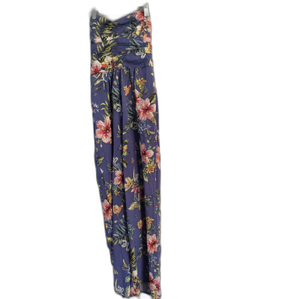 Band of Gypsies Strapless Floral Jumpsuit Pantsuit Small S Romper